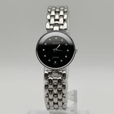 RADO Quartz Watch Jubilee Round 12P Diamond Ladies Sapphire Crystal Black Dial