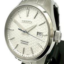 SEIKO Presage SARX075 Sharp Edge Silver Dial 40mm Wrist 16.5cmJapan w/Box Used