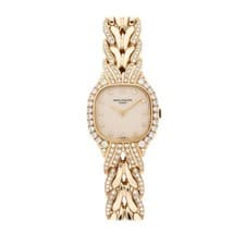 Patek Philippe La Flamme Quartz Ladies Diamond Yellow Gold Watch 4815/3J