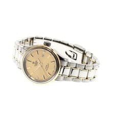 TUDOR STYLE 12103 28mm SS/YG Automatic Gold Dial Date Watch #C515