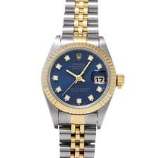 ROLEX Datejust 69173G blue/diamond WATCH 722015