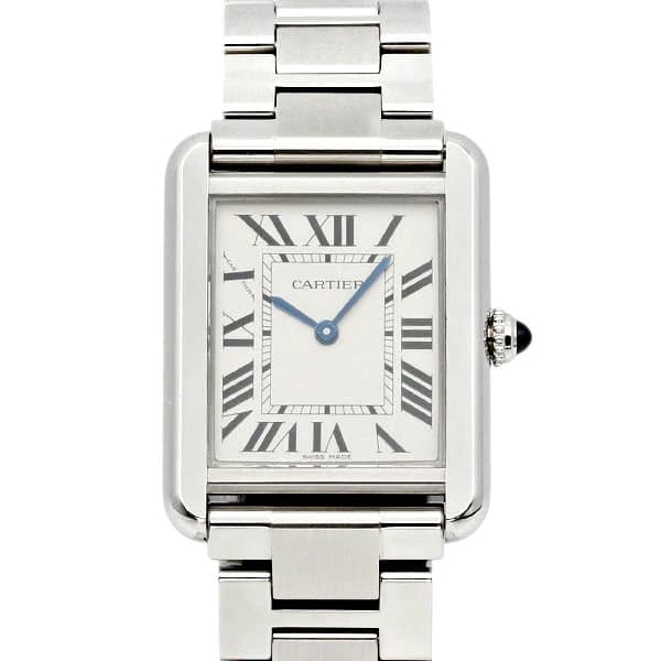CARTIER Tank Solo SM W5200013 Silver Dial SS Women's Watch Quartz 16.5mm TANK SO