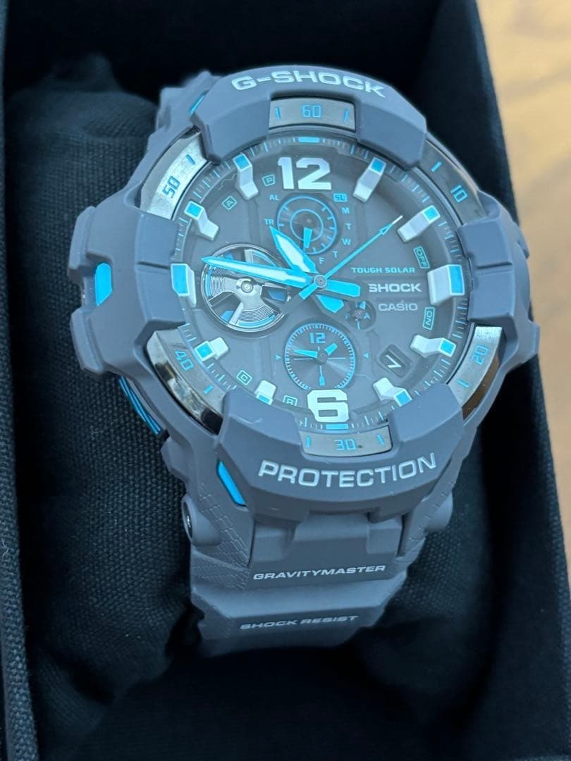 G-SHOCK GR-B300-8A2JF Gravitymaster Black Blue Bluetooth Watch