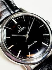 OMEGA Seamaster 14771 Vintage Automatic 552 Black Dial Leather Strap Serviced #1