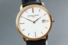 Frederique Constant Slim FC200/220/235/245X4S2516 QZ White Dial Gold Mens Watch