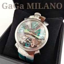 GaGa MILANO MANUALE 48MM Manual Wind Watch Rare Camouflage Dial Edition