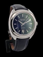 Bulova Accu-Swiss Automatic Wristwatch W/ Blue Leather Strap - 63B185