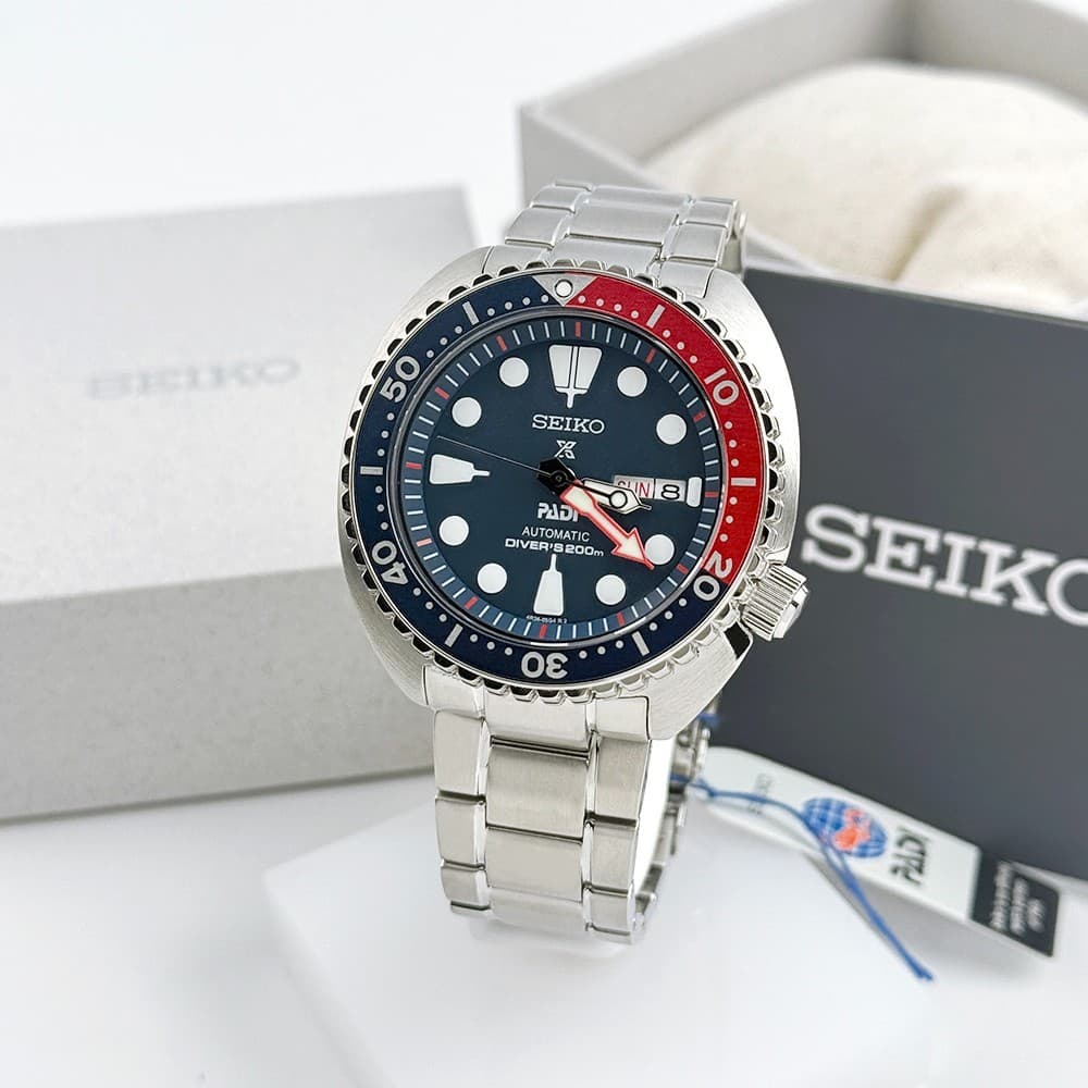 Seiko Men's Automatic Prospex PADI Blue Dial Diver Stainless Watch SRPE99