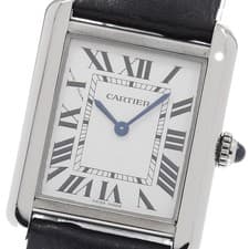 CARTIER Tank solo SM WSTA0030 Silver Dial Quartz Ladies Watch_955717