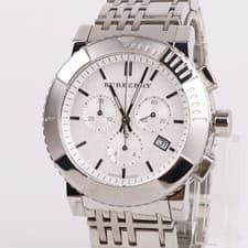 Burberry Chrono White Dial 42mm Steel Men's Watch 155378496