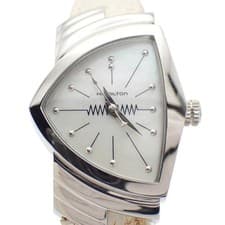 HAMILTON Lady Ventura H24211952 Quartz White Dial Leather Women's Watch