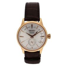 SEIKO Presage 4R57-00E0 Silver Dial Leather SS Automatic Men's Watch Accessary