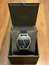 Bulova Marc Anthony CURV Chronograph Quartz Blue Dial Men’s Watch 97A185