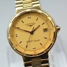 Vintage [Near Mint] Longines Conquest VHP 4976 L174.2 Date Gold Tone Watch Japan