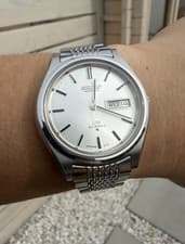 Seiko Lord Matic Vintage 1973 5606-7071 Silver Sunburst Dial Kanji Day/Date Mens