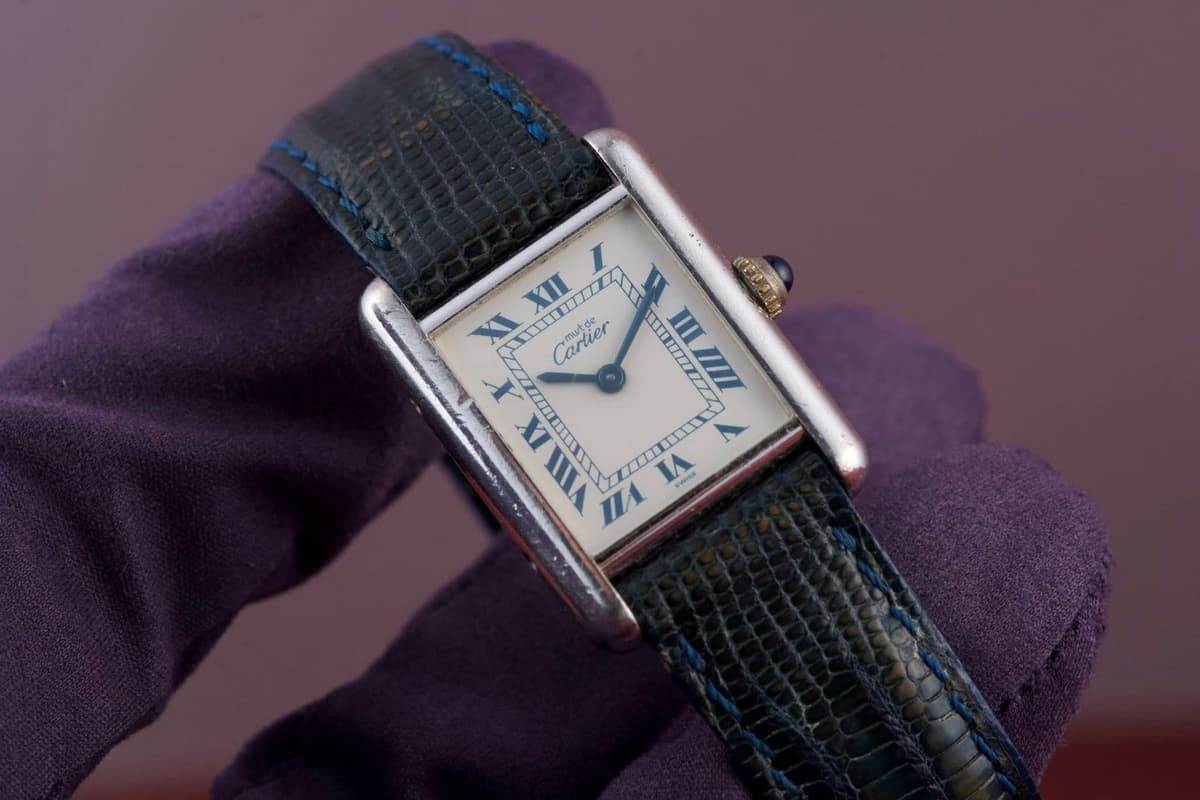 Cartier Must De Rare Blue 20 mm with Box Quartz