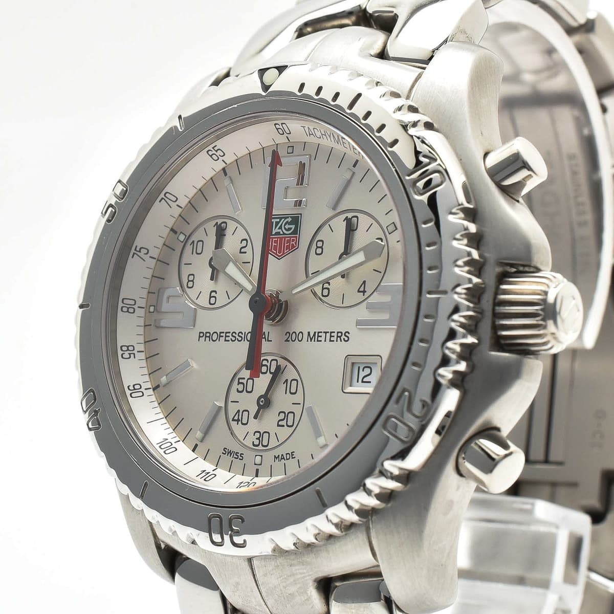 Tag Heuer CT1112 Link Series Silver Dial Chronograph Quartz Men's Watch 41mm