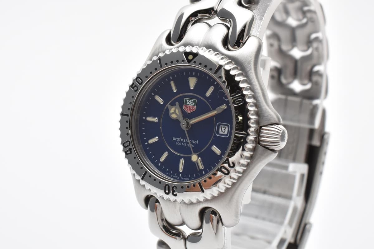 🎦Vintage TAG Heuer SEL Professional WG131A Blue Dial Qz Women's Watch JAPAN