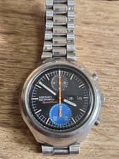 SEIKO 5 Sports Speedtimer 6138-0020 Black dial Working from Japan Used No Box