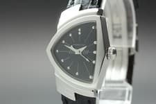 [NEAR MINT] Hamilton Ventura H242112 Black Dial 24mm Qz Womens Watch From JAPAN