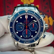 Omega Seamaster Diver 44mm Chronograph Co-Axial Blue Dial 212.30.44.50.03.001