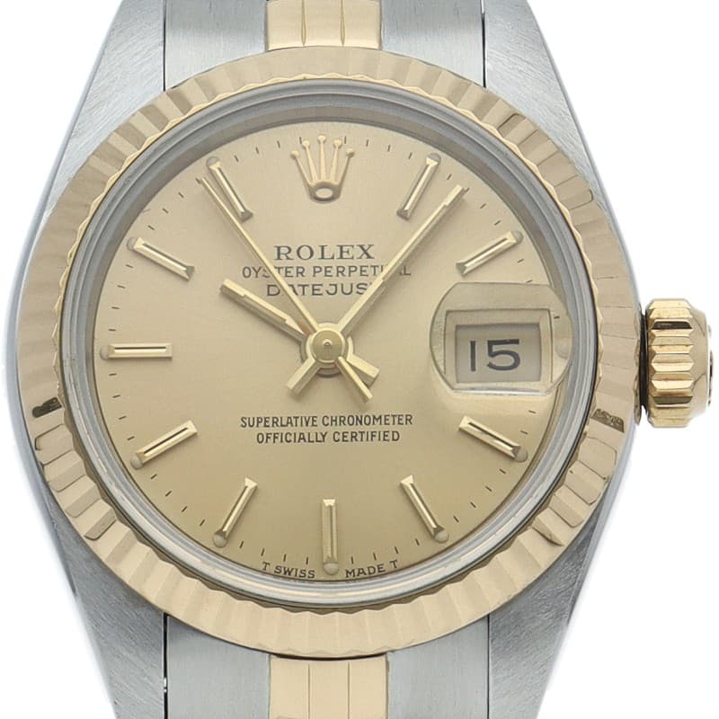 ROLEX datejust ladies watch 69173(E) K18YG/Stainless Steel WomenWatch Champa...