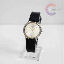 SEIKO Credor GCAR051 8J81-6A30 Quartz SS Leather Silver Dial Men's Watch Japan