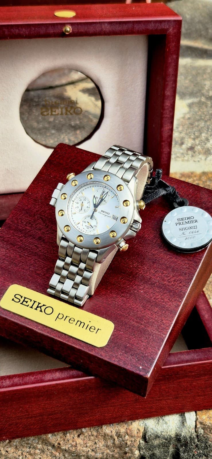 Seiko Premier № 0646 2000 Pieces Chronograph Sports 150 SHG002J NOS Full Set