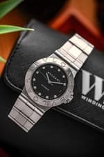 Bvlgari Diagon Ref. LCV35S automatic, black dial with diamonds