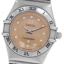 OMEGA 1564.65 Constellation Cindy Crawford Quartz Ladies Watch From Japan G0419