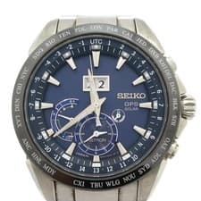 Seiko Astron Solar Radio Wave Men’s Watch Navy Black Bezel From Japan