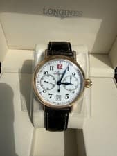 Longines Mono Pusher Heritage Chrono Limited edition 40 Rose Gold / White