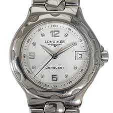 Longines Conquest L1.131.4 White Dial Quartz Women Watch Used Working #81