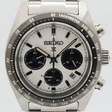 Seiko Prospex V192-0AF0 Solar Date Chronograph Men's Watch White Dial