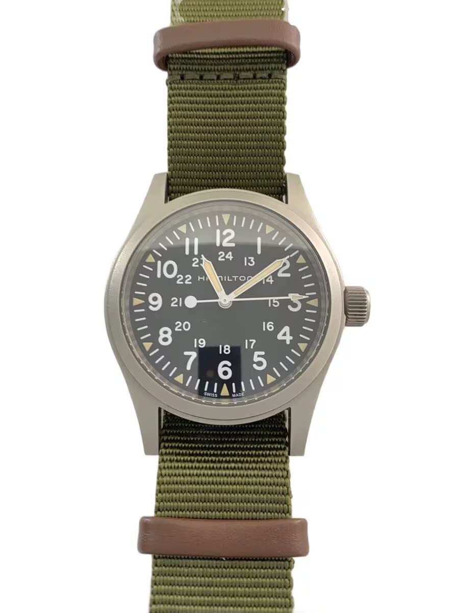 HAMILTON Quartz Watch Analog Nylon BLK KHK SS H694390