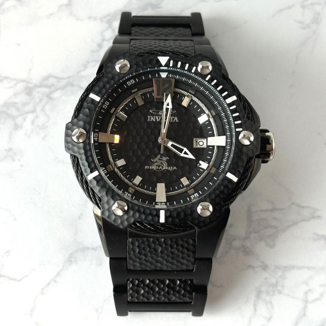 Invicta Subaqua 28006 Automatic Dive Watch Black Stainless Steel 100M Used