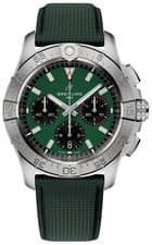 Breitling Avenger Chronograph 42mm Green Dial Leather Men's Watch AB0146101L1X1