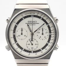 Vintage 1983 New Crystal 7A28-7010 Speedmaster Chronograph White Dial Watch 39mm