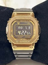Casio G-Shock GMW-B5000GD-9 49mm Gold Stainless Steel Tested Japan Used F/S