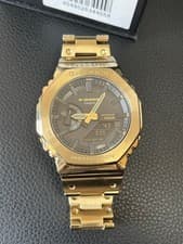 Casio G-Shock GMW-B5000GD-1 Gold Black Solar Digital Men's Watch Box Mint Japan