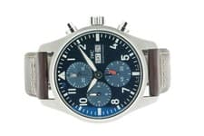 IWC Pilot Chronograph IW388102 IW388101 41mm Blue Dial Leather 08/2024 11127