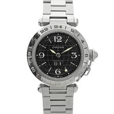 CARTIER Pasha C/Meridian W31049M7 Black Case Size 35mm Used Watch #31031