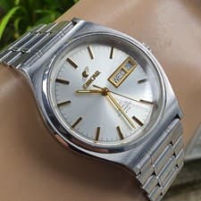 Vintage ENICAR men's automatic watch day/date AR-2158 swiss made 1980s