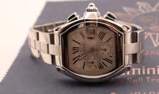 Cartier Roadster Chronograph XL 2618 W62019X6 Silver Dial Automatic 43mm – Box