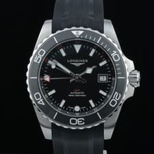 Longines Hydroconquest GMT 41mm Black Dial Automatic Men's Watch + Box & Papers