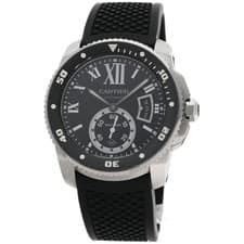 CARTIER Calibur de Cartier Watches W7100056 Stainless Steel/Rubber mens