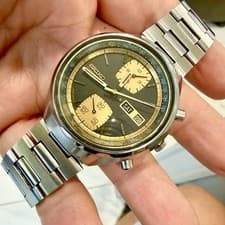 Vintage SEIKO John Player Special 6138-8030 Automatic Chronograph RUNS!