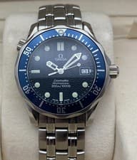 *Papers 2002* Omega Seamaster Midsize Quartz Watch Blue 36mm 2561.80.00