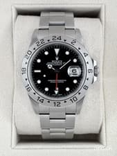 2002 Rolex Explorer II 40mm 16570 Stainless Steel Oyster Bracelet Black Dial