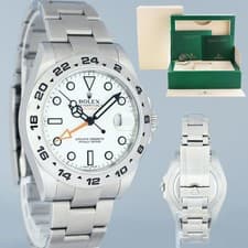 2019 MINT Rolex Explorer II 216570 Polar White Dial Steel 42mm Watch Box